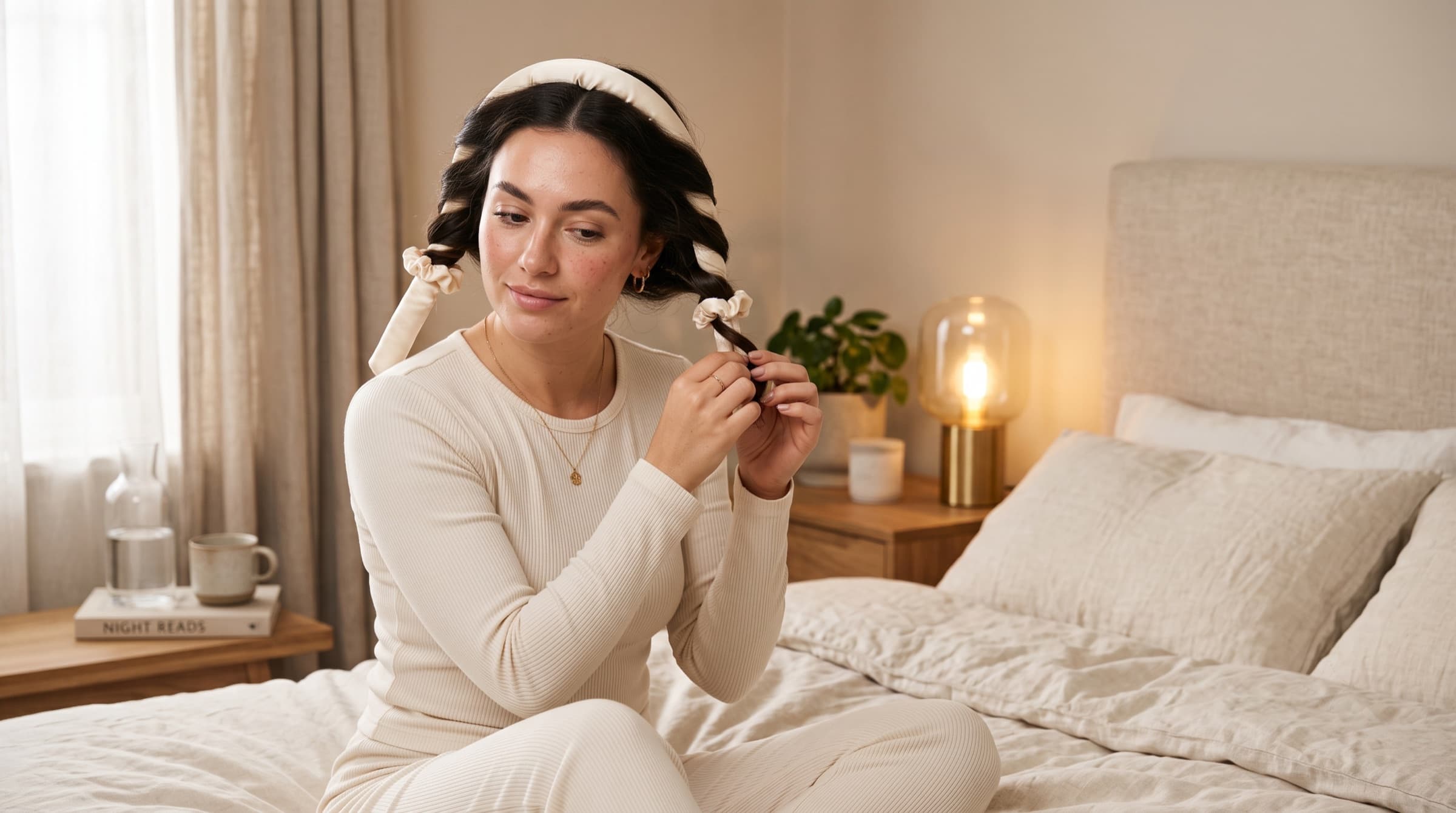 How to do heatless curls with a ribbon rod overnight How to do heatless curls with a ribbon rod overnight