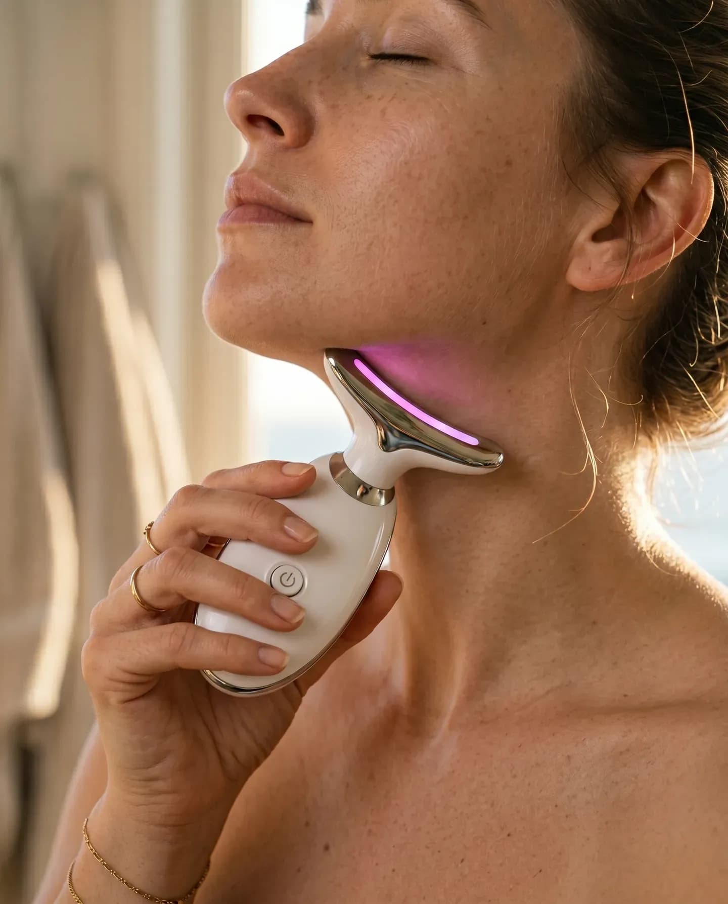 EMS Anti Wrinkle Face & Neck Massager, Skincare by Lumavir, alternate view